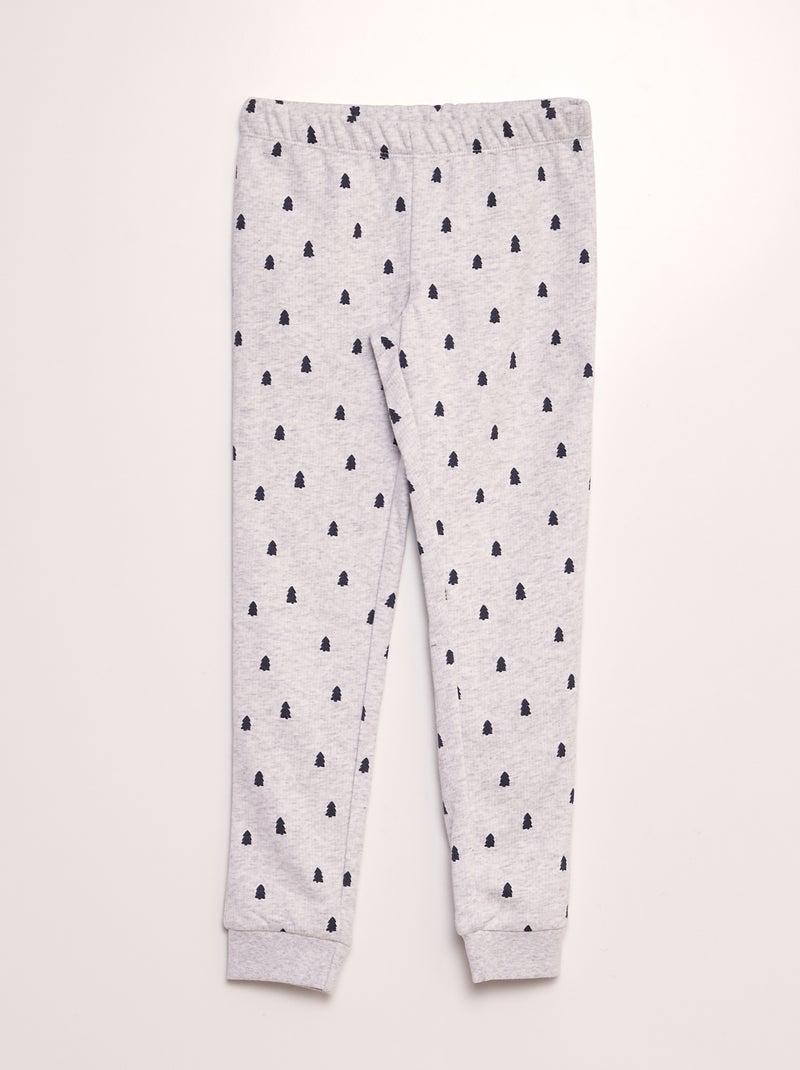 Pigiama lungo t-shirt + pantaloni - 2 pezzi GRIGIO - Kiabi