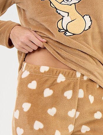 Pigiama lungo 'Winnie' di 'Disney' in pile - 2 pezzi