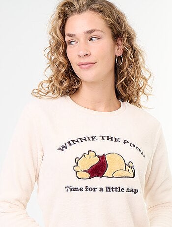Pigiama lungo 'Winnie' di 'Disney' in pile - 2 pezzi