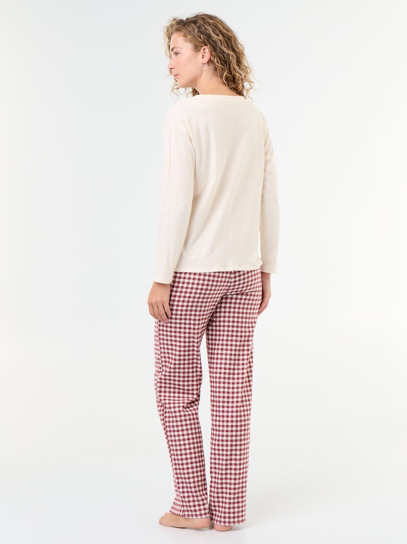 Pigiama lungo "Winnie" "Disney" - 2 pezzi Bianco - Kiabi