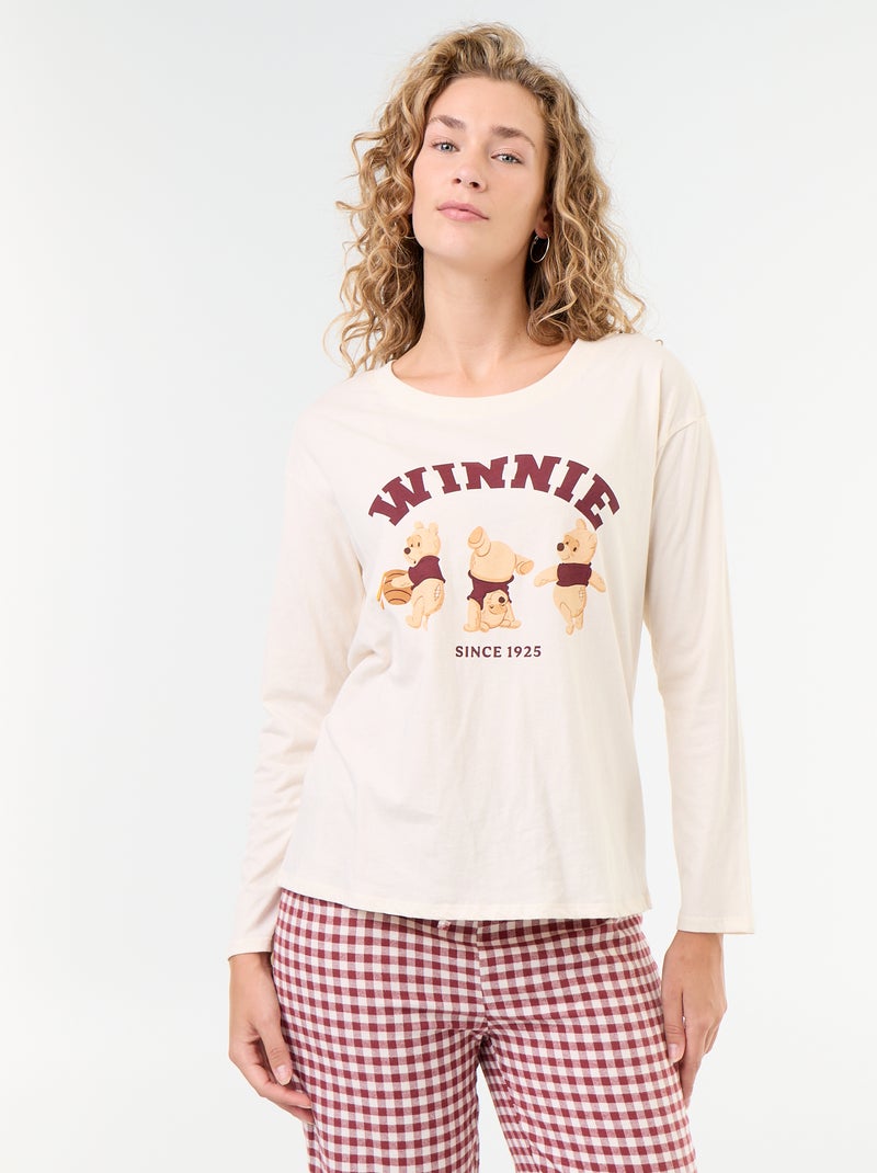Pigiama lungo "Winnie" "Disney" - 2 pezzi Bianco - Kiabi