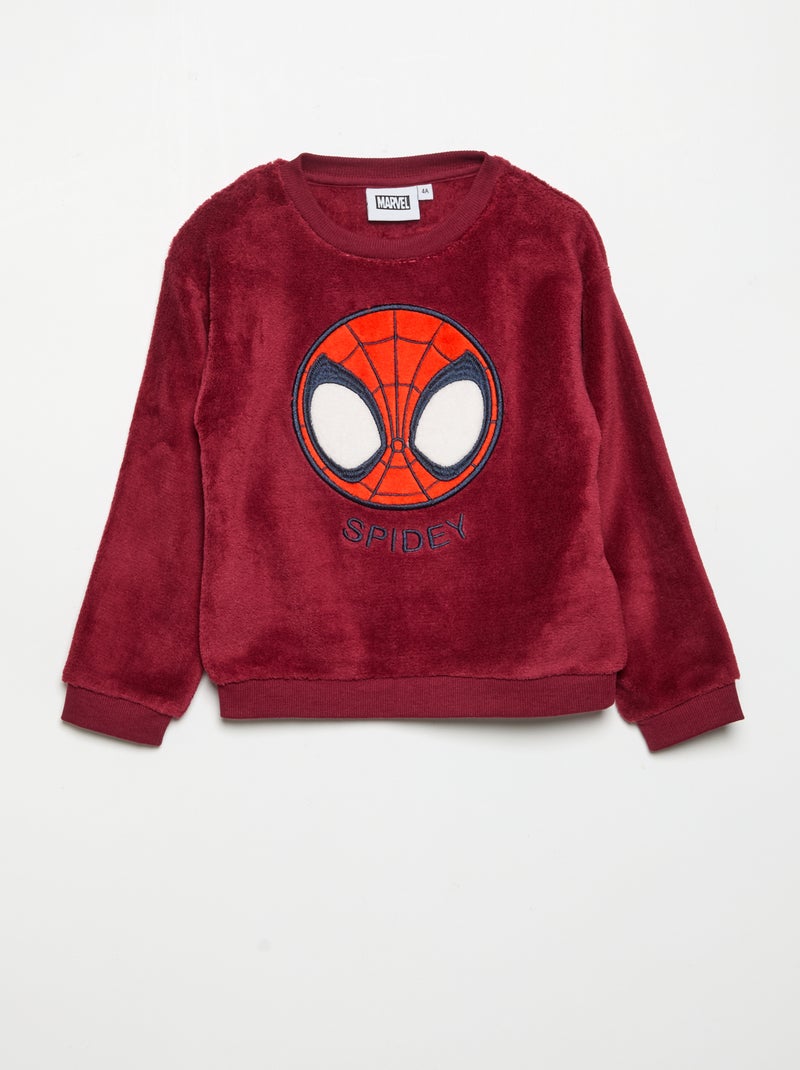 Pigiama "Marvel" "Spider-Man" 2 pezzi - Felpa + pantaloni Rosso - Kiabi