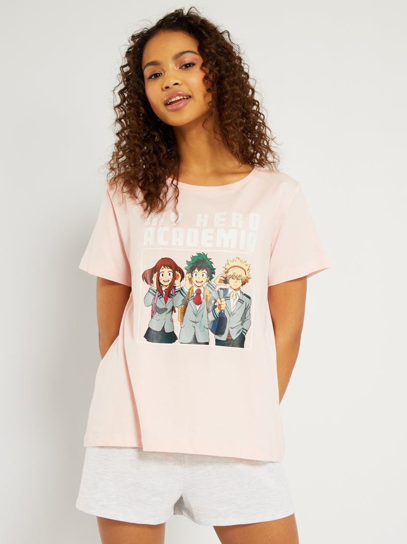 Pigiama 'My Hero Academia' - 2 pezzi grigio rosa - Kiabi