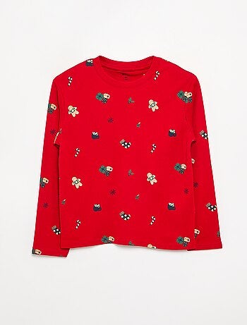 Pigiama 'Natale' 2 pezzi - T-shirt a maniche lunghe + pantaloni