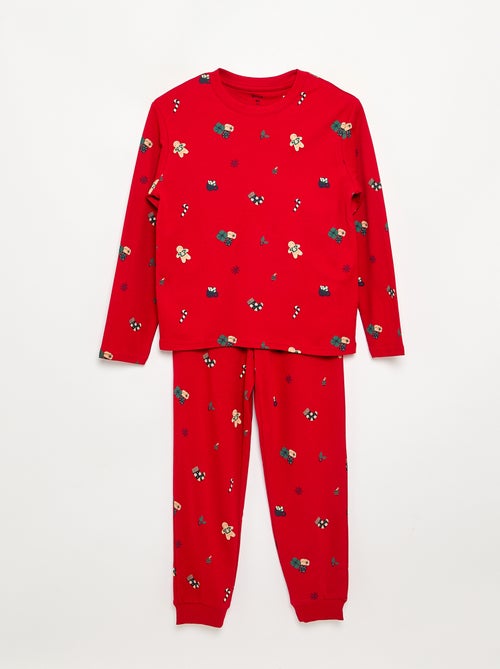 Pigiama 'Natale' 2 pezzi - T-shirt a maniche lunghe + pantaloni - Kiabi Pigiama 'Natale' 2 pezzi - T-shirt a maniche lunghe + pantaloni - Kiabi