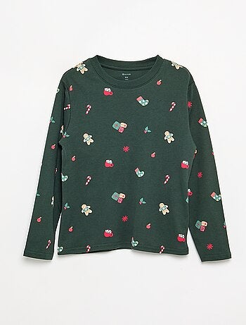 Pigiama 'Natale' 2 pezzi - T-shirt a maniche lunghe + pantaloni