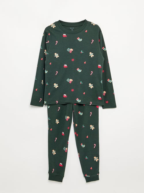 Pigiama 'Natale' 2 pezzi - T-shirt a maniche lunghe + pantaloni - Kiabi Pigiama 'Natale' 2 pezzi - T-shirt a maniche lunghe + pantaloni - Kiabi