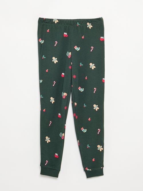 Pigiama 'Natale' 2 pezzi - T-shirt a maniche lunghe + pantaloni - Kiabi Pigiama 'Natale' 2 pezzi - T-shirt a maniche lunghe + pantaloni - Kiabi