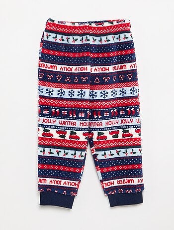 Pigiama "Natale" jacquard in pile 2 pezzi - Felpa + pantaloni