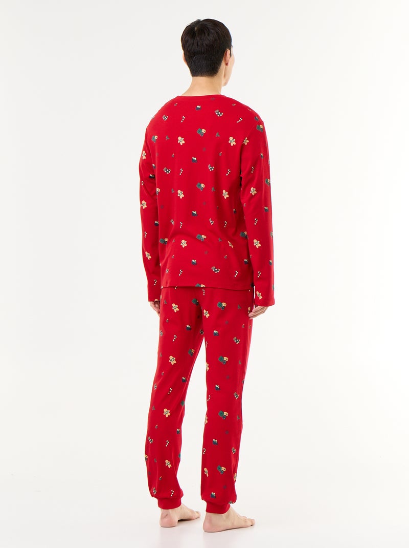 Pigiama natalizio 2 pezzi t-shirt + pantaloni - 2 pezzi Rosso - Kiabi