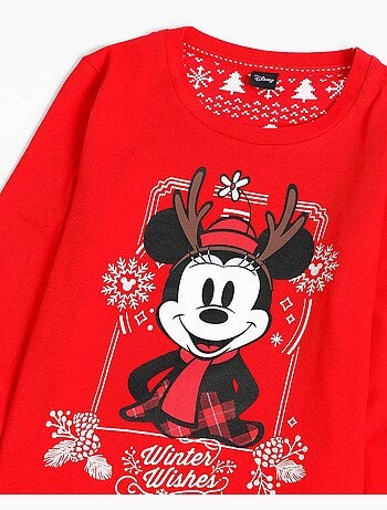 Pigiama natalizio a maniche lunghe DISNEY Mickey per bambine
