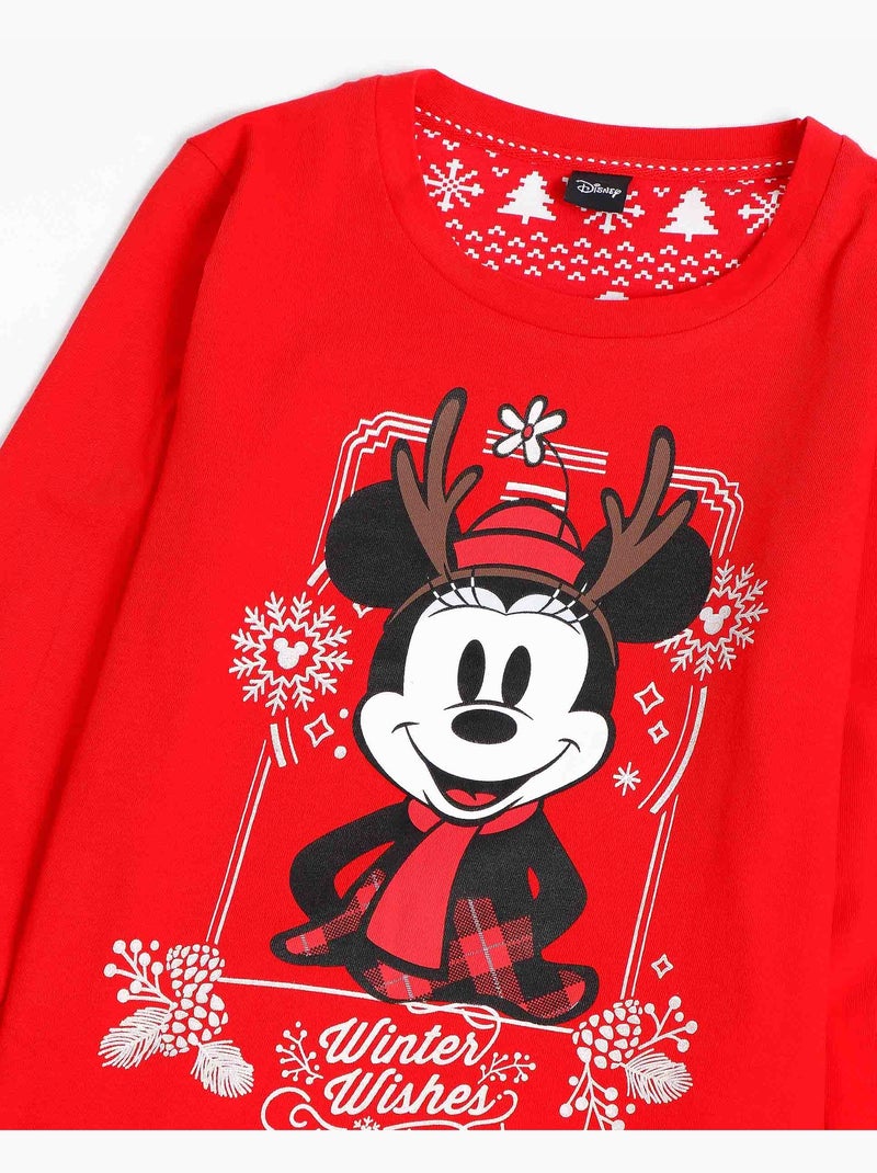 Pigiama natalizio a maniche lunghe DISNEY Mickey per bambine Rosso - Kiabi
