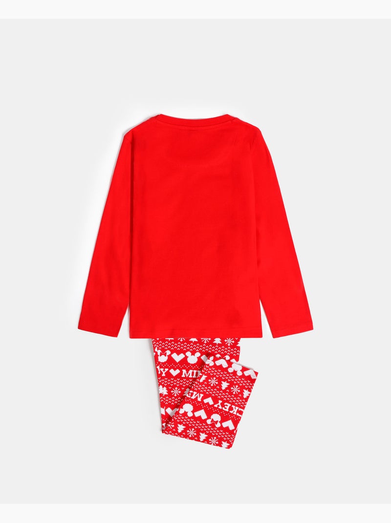 Pigiama natalizio a maniche lunghe DISNEY Mickey per bambine Rosso - Kiabi