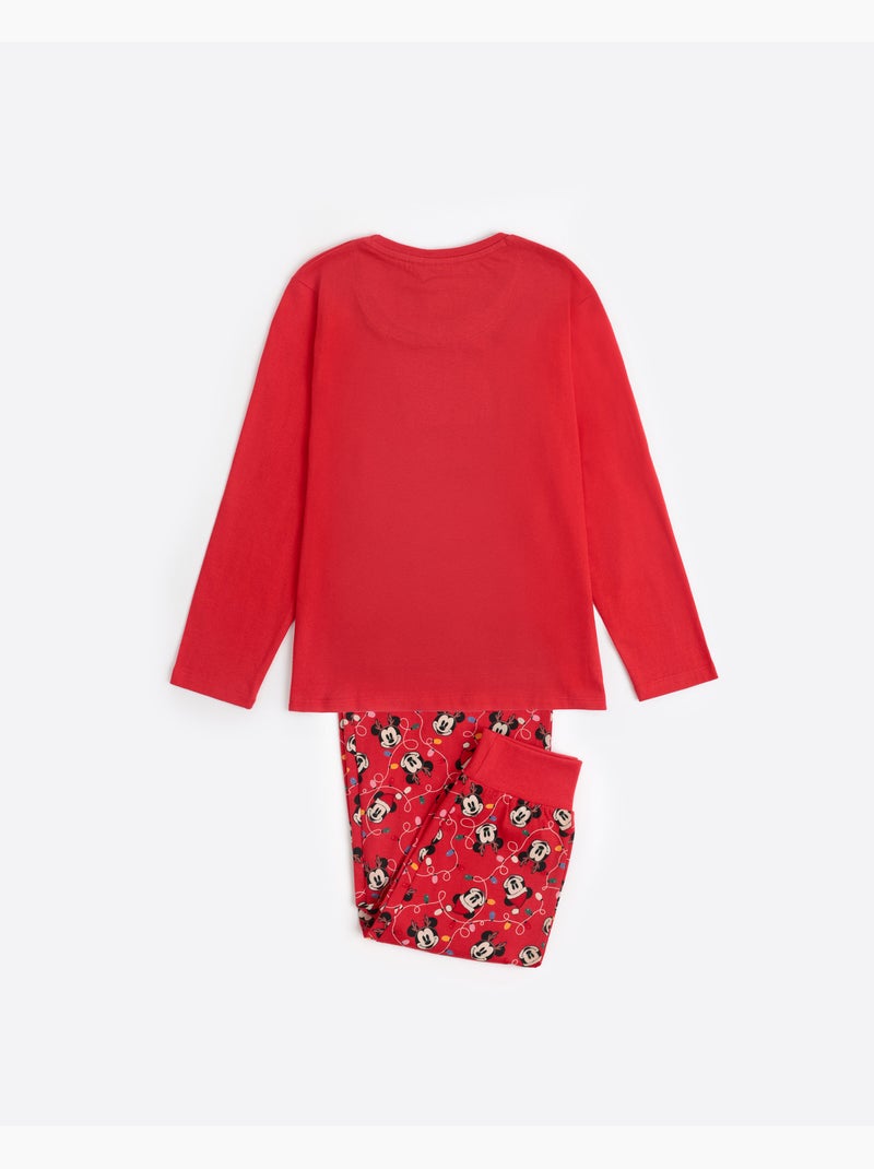Pigiama natalizio a maniche lunghe DISNEY Mickey per bambine Rosso - Kiabi