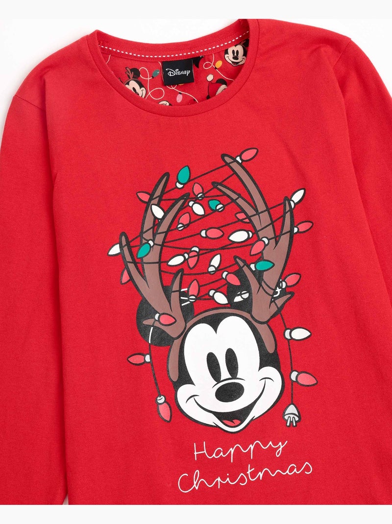 Pigiama natalizio a maniche lunghe DISNEY Mickey per bambine Rosso - Kiabi