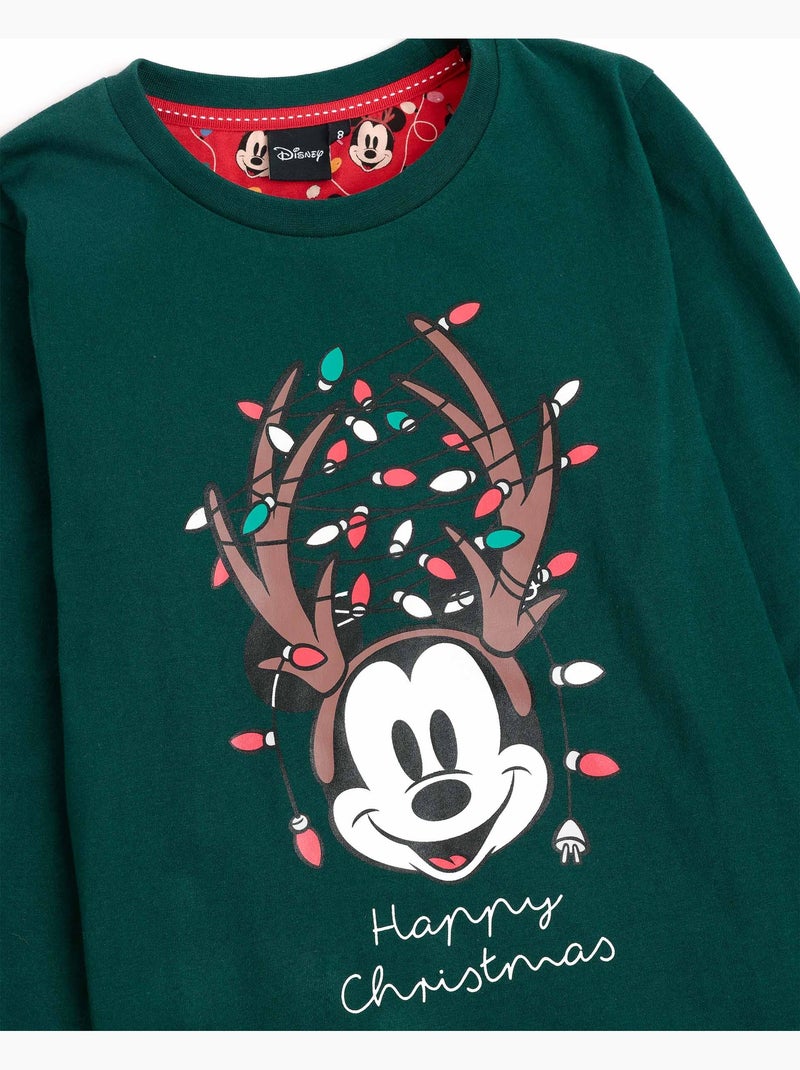 Pigiama natalizio a maniche lunghe DISNEY Mickey per bambini Verde - Kiabi