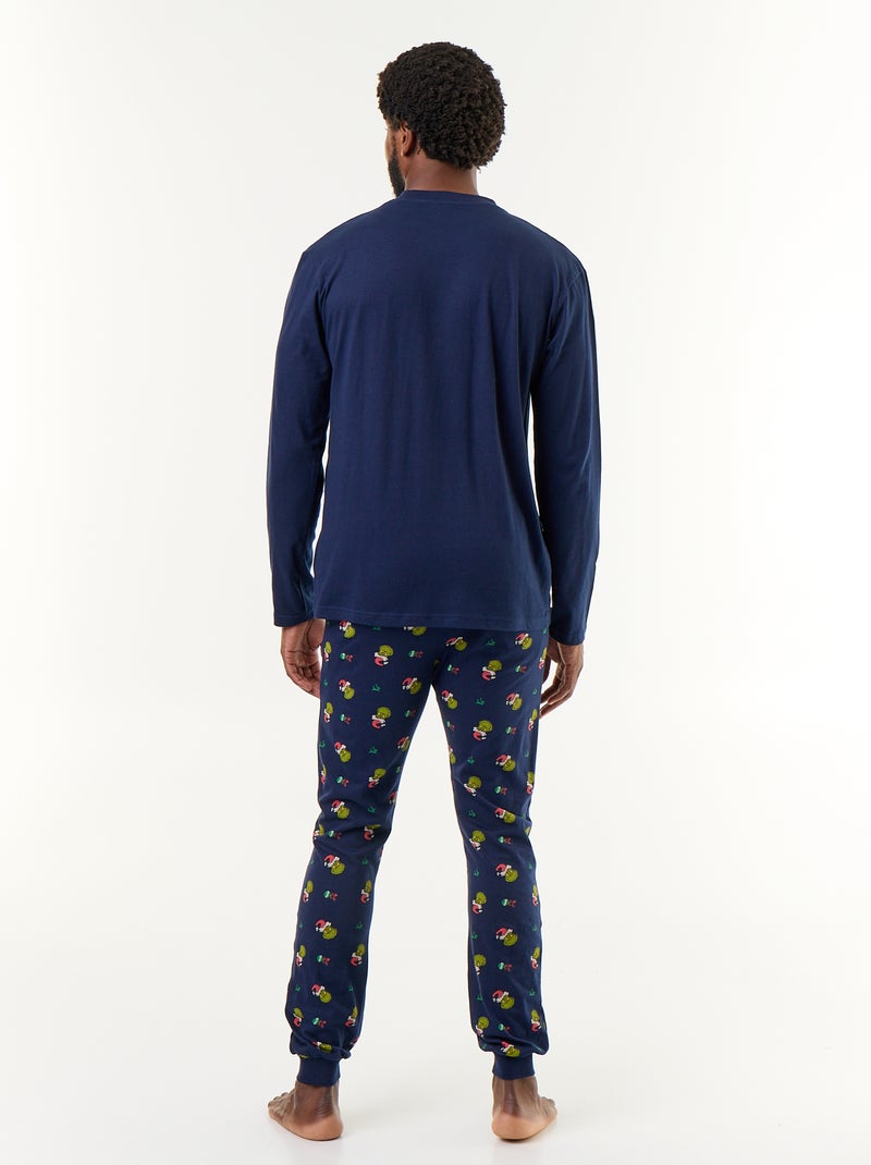 Pigiama natalizio 'Grinch' t-shirt + pantaloni - 2 pezzi Blu - Kiabi