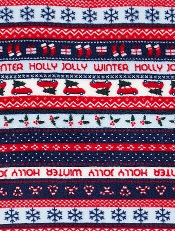 Pigiama natalizio in pile 2 pezzi bambina e bambino - Felpa + pantaloni