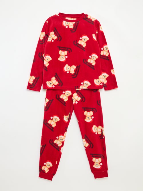 Pigiama natalizio in pile all-over - Kiabi