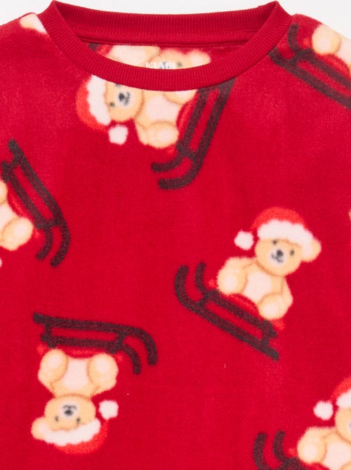 Pigiama natalizio in pile all-over - Kiabi