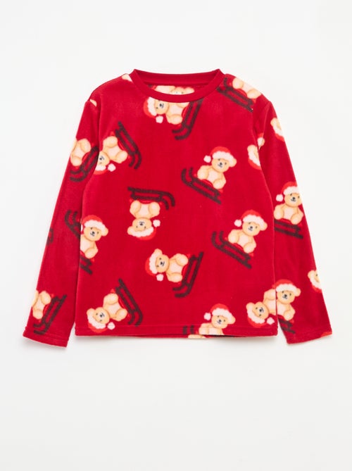 Pigiama natalizio in pile all-over - Kiabi