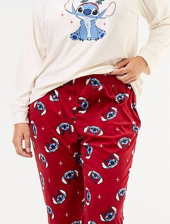 Pigiama natalizio in pile "Disney" "Stitch" - 2 pezzi