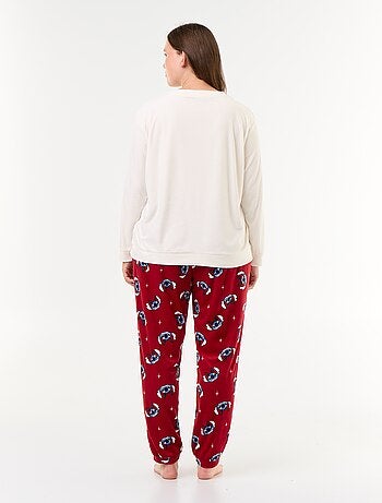 Pigiama natalizio in pile "Disney" "Stitch" - 2 pezzi