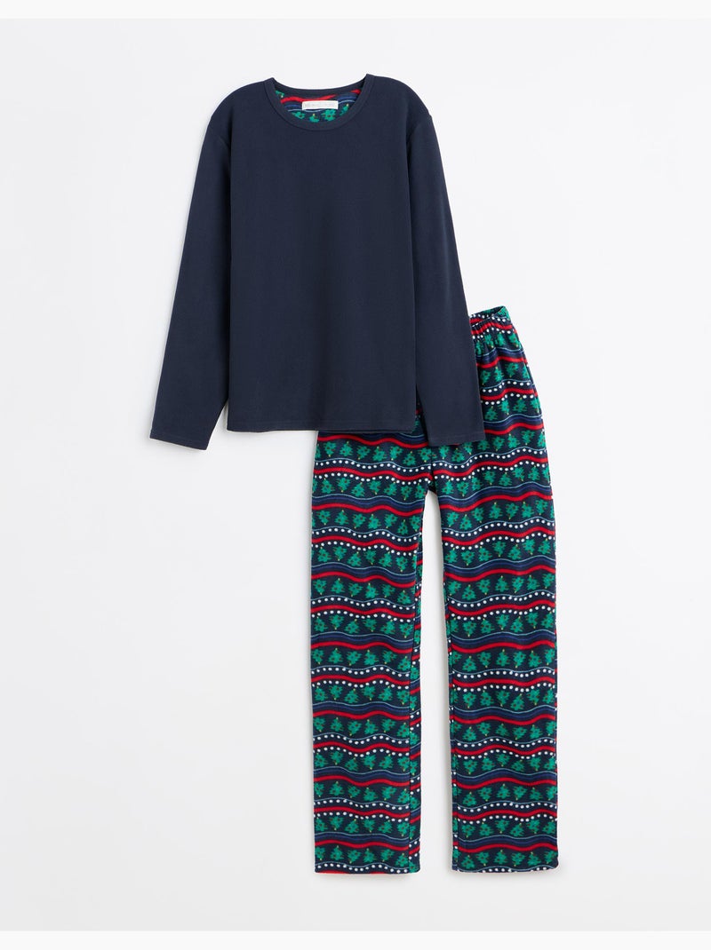 Pigiama natalizio in pile, mo fashion Blu - Kiabi