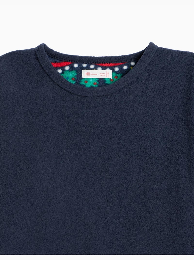 Pigiama natalizio in pile, mo fashion Blu - Kiabi