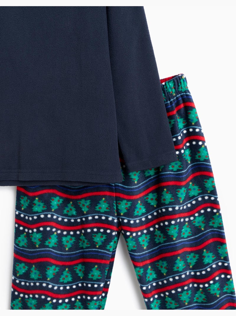 Pigiama natalizio in pile, mo fashion Blu - Kiabi