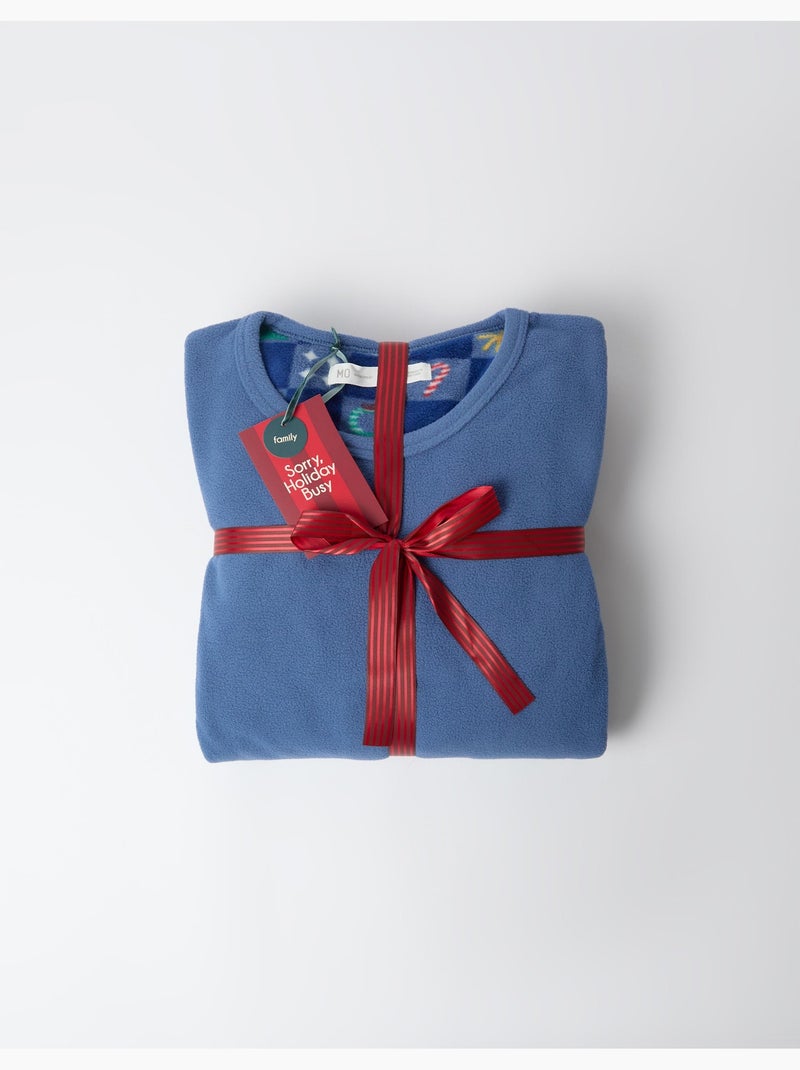 Pigiama natalizio in pile, mo fashion Blu - Kiabi