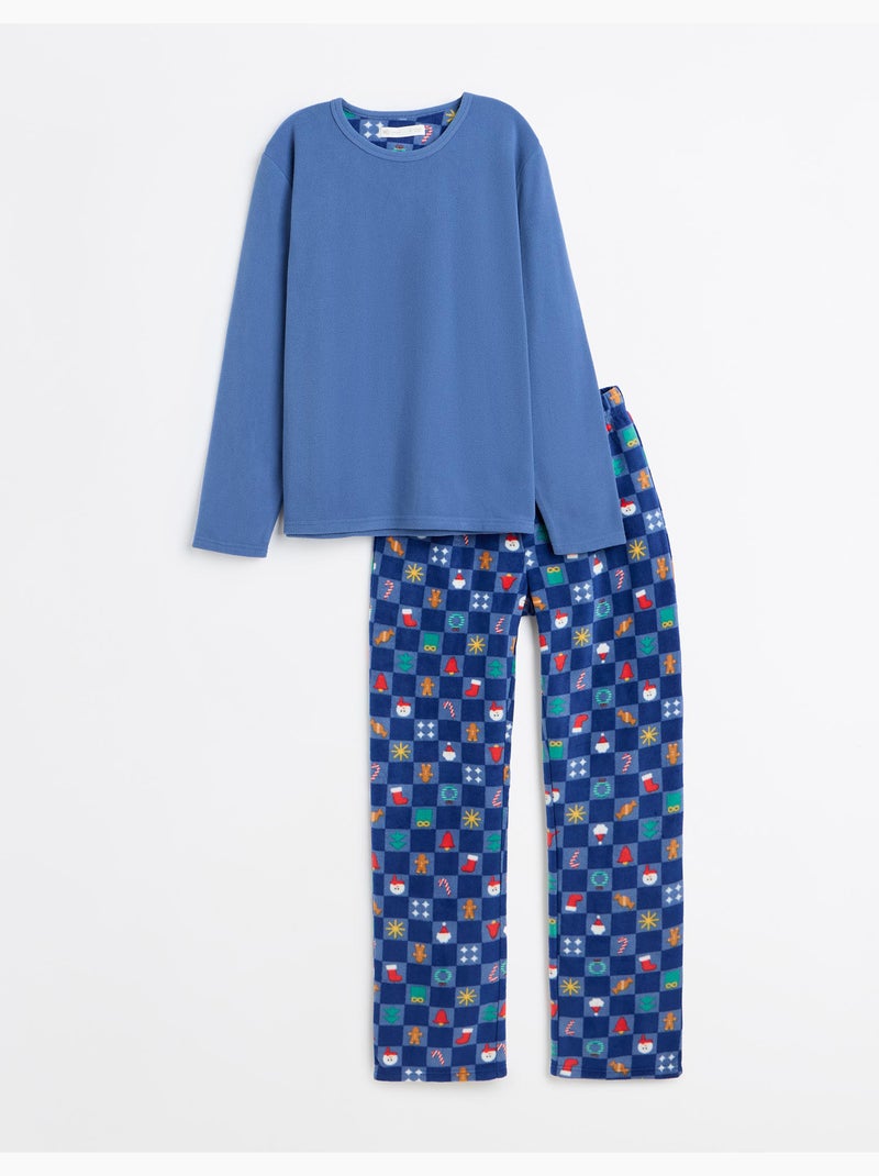 Pigiama natalizio in pile, mo fashion Blu - Kiabi