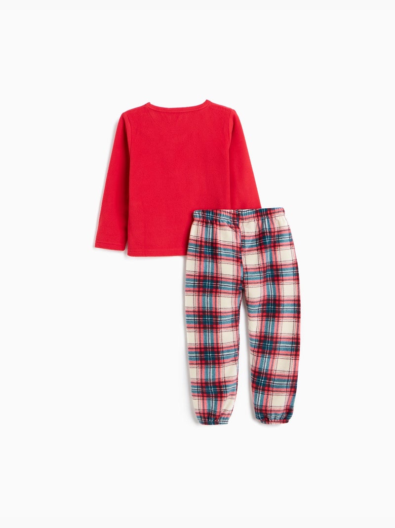 Pigiama natalizio in pile, mo fashion Rosso - Kiabi