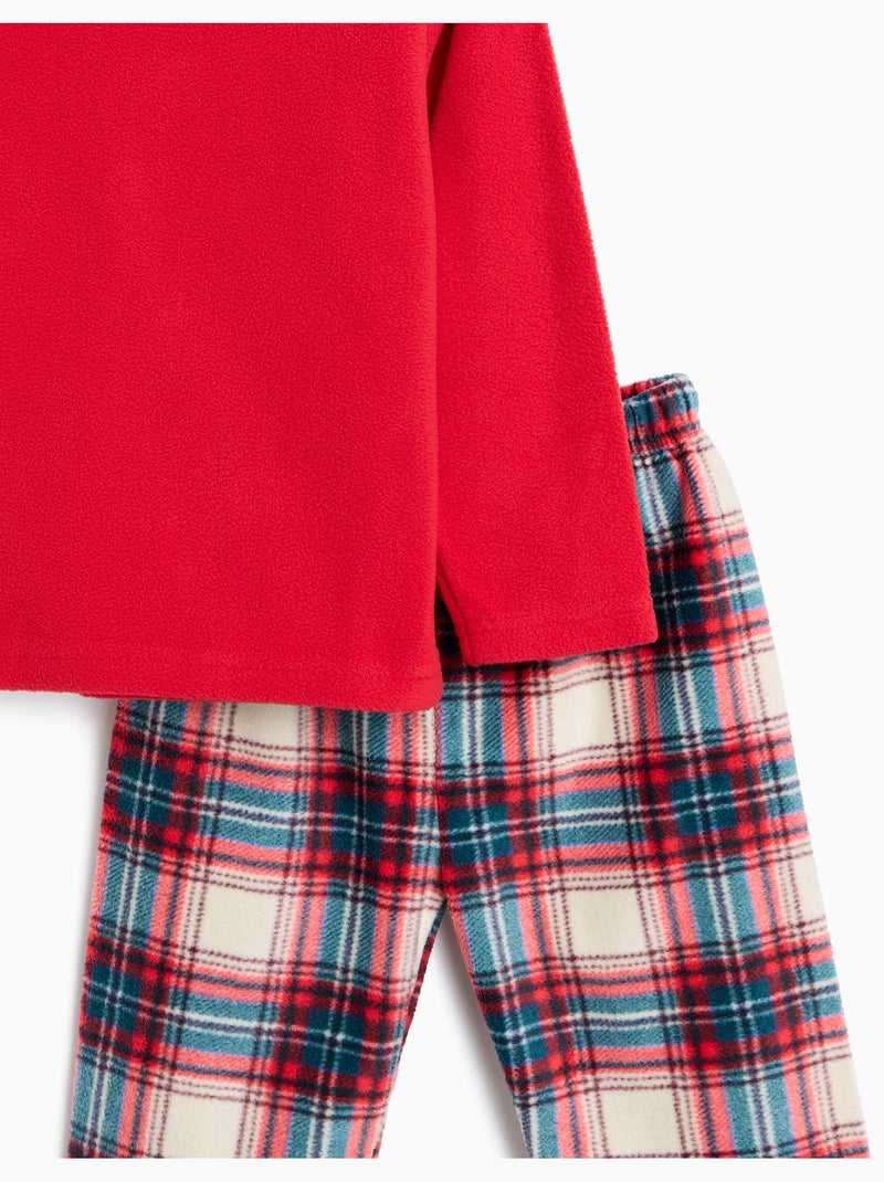 Pigiama natalizio in pile, mo fashion Rosso - Kiabi