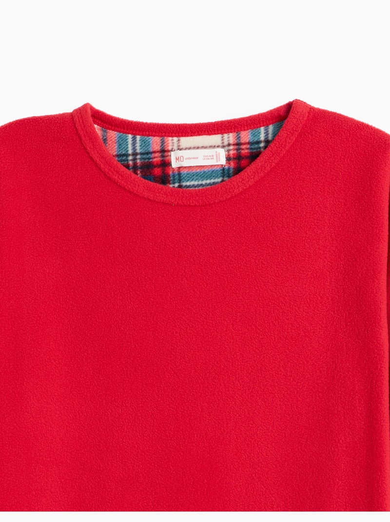 Pigiama natalizio in pile, mo fashion Rosso - Kiabi