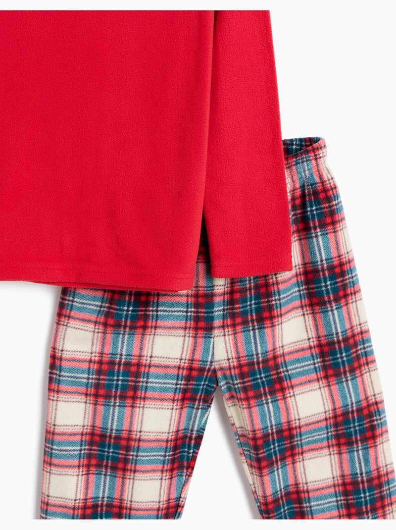 Pigiama natalizio in pile, mo fashion Rosso - Kiabi