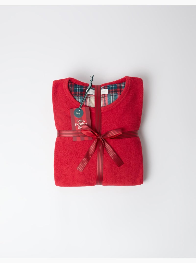 Pigiama natalizio in pile, mo fashion Rosso - Kiabi
