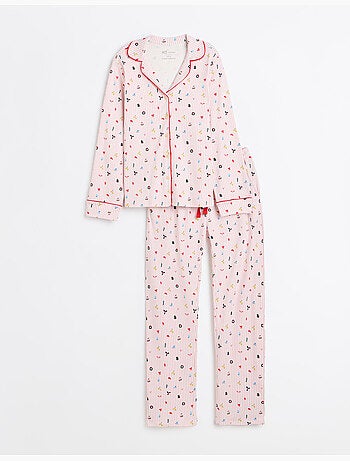 Pigiama natalizio stile camicia, mo fashion
