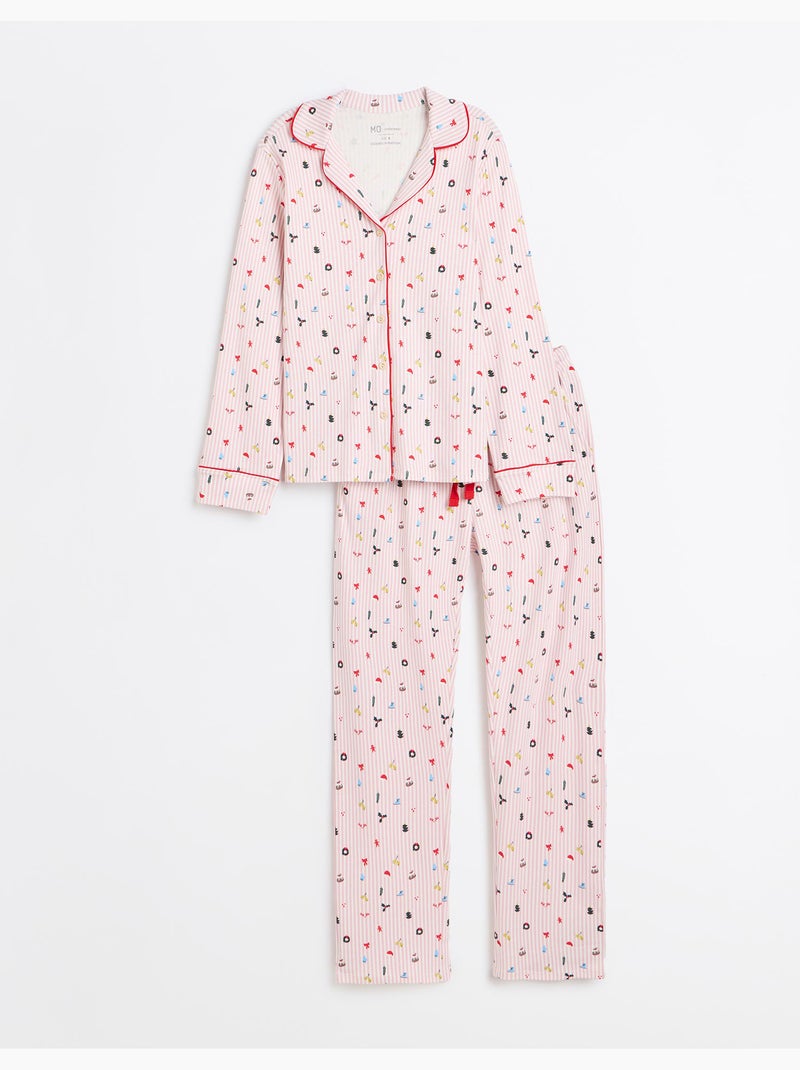 Pigiama natalizio stile camicia, mo fashion Bianco - Kiabi