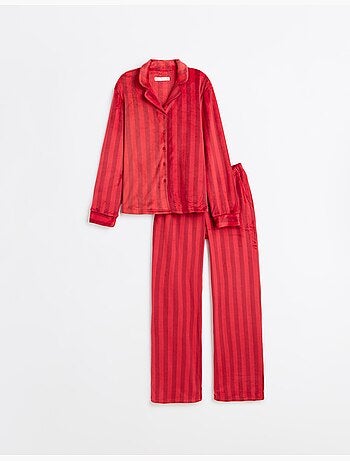 Pigiama natalizio vellutato, mo fashion