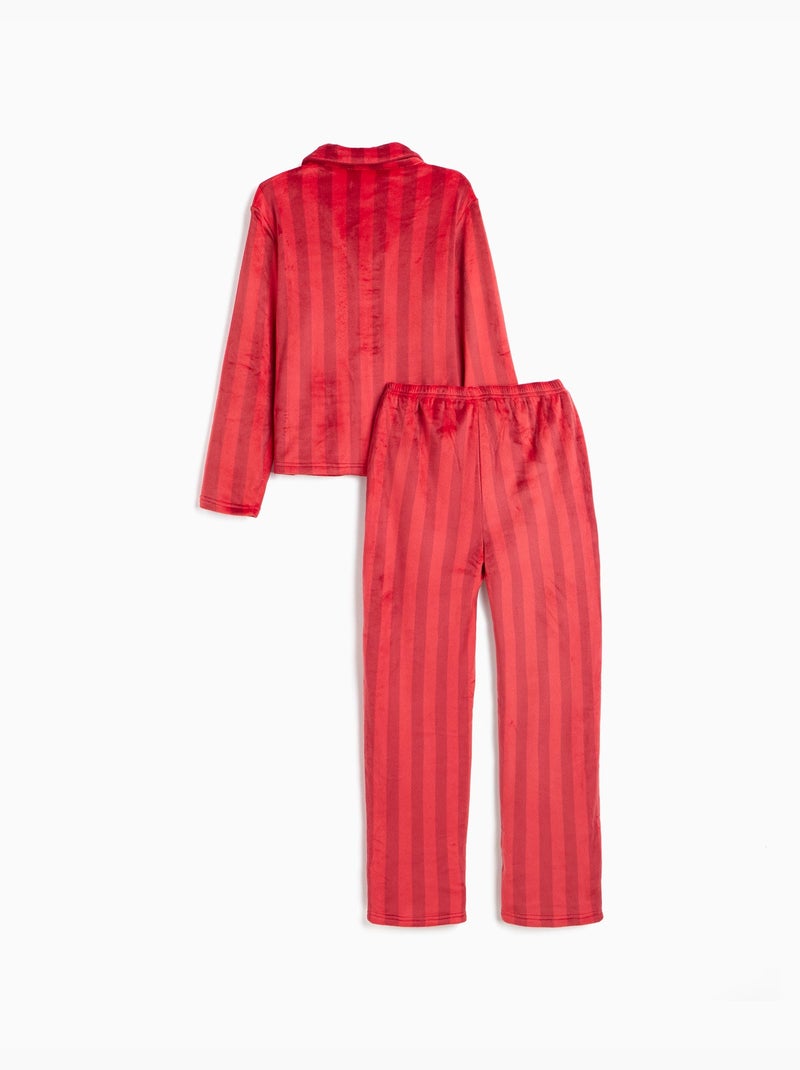 Pigiama natalizio vellutato, mo fashion Rosso - Kiabi