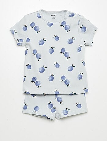 Pigiama pantaloncini con stampa - 2 pezzi