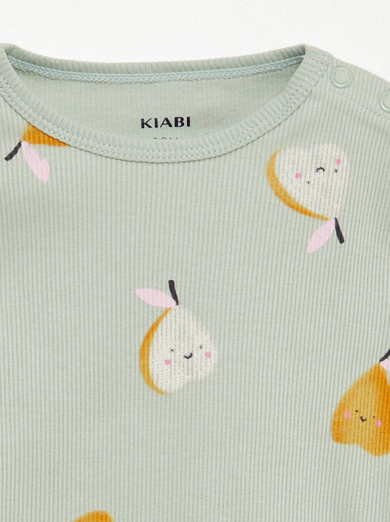 Pigiama pantaloncini con stampa - 2 pezzi VERDE - Kiabi