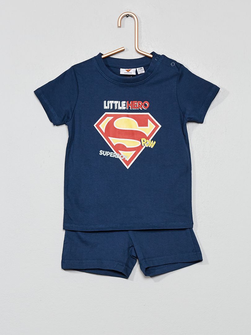 Pigiama pantaloncini 'Superman' blu - Kiabi