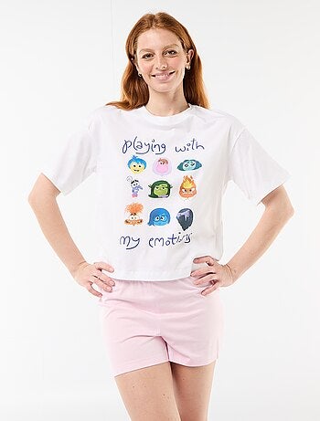 Pigiama pantaloncino stampa 'Inside Out' - 2 pezzi