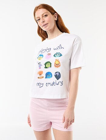 Pigiama pantaloncino stampa 'Inside Out' - 2 pezzi