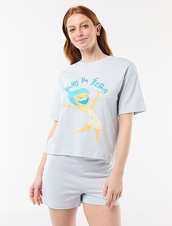 Pigiama pantaloncino stampa 'Inside Out' - 2 pezzi