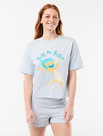 Pigiama pantaloncino stampa 'Inside Out' - 2 pezzi