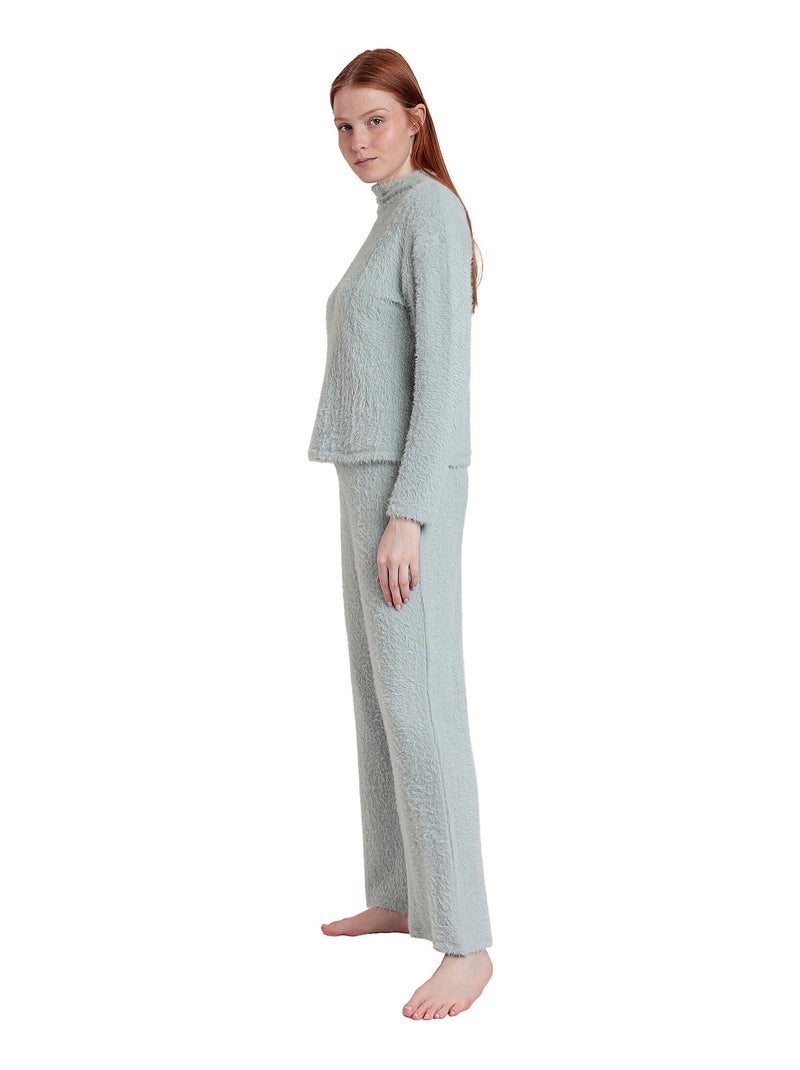 Pigiama peloso a maniche lunghe da donna ADMAS HOME Blu - Kiabi