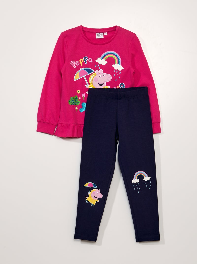 Pigiama 'Peppa Pig' - 2 pezzi fucsia - Kiabi